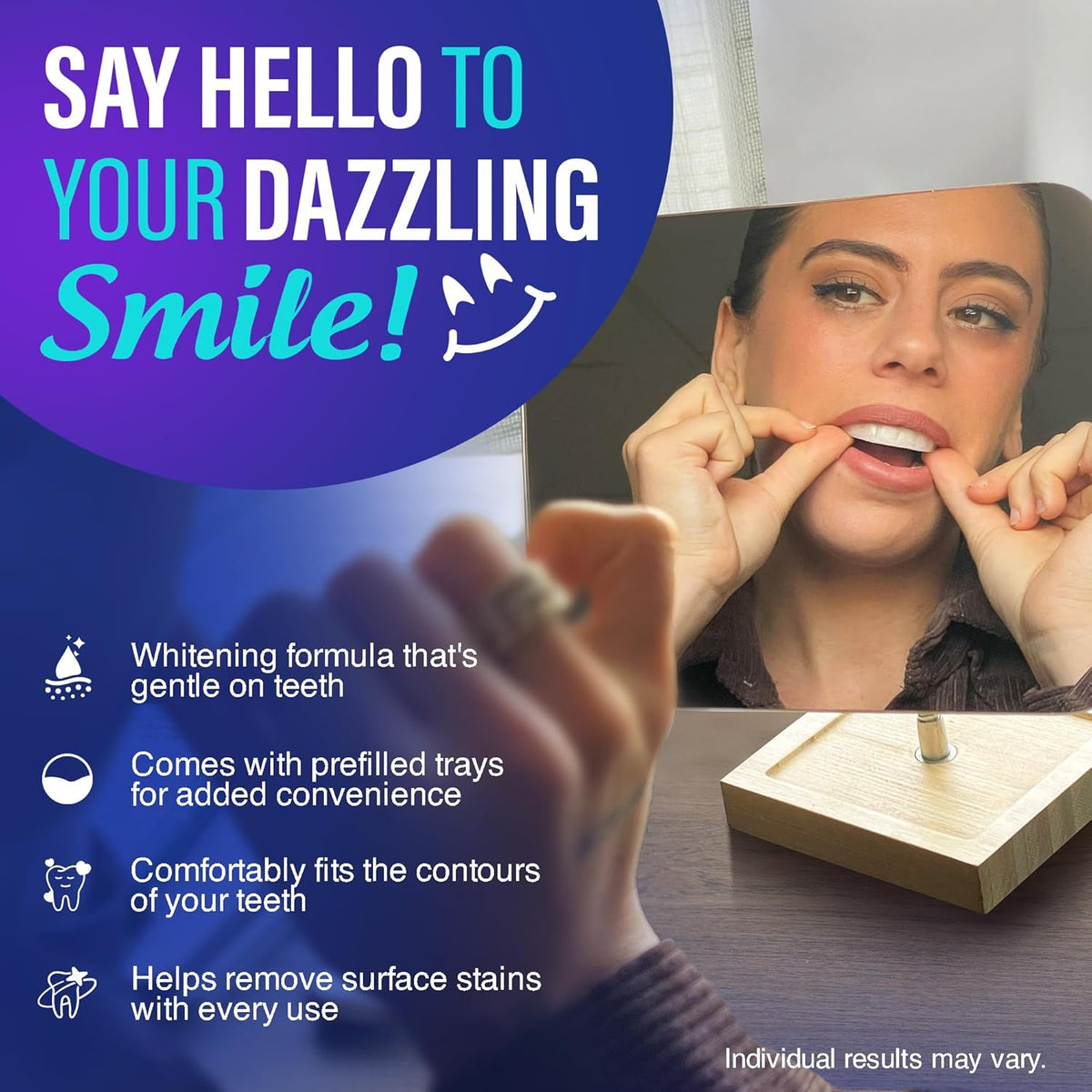 GuruNanda Teeth Whitening Gel Trays with 8% Hydrogen Peroxide, 7 Treatments