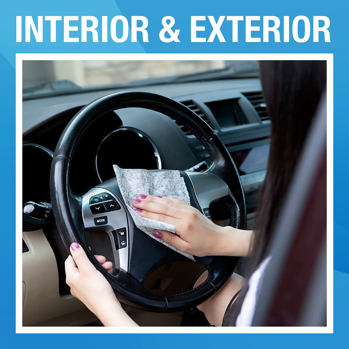 MiracleWipes for Automotive, All Purpose Cleaning Wipes for Hands, Auto Interior, Exterior