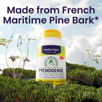 Healthy Origins Pycnogenol Pine Bark 100 mg, 60 Veggie Caps