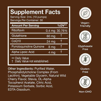 Terra Health Essentials - Liposomal Glutathione - Supports Immunity, Skin, Hair, and Healthy Aging - Maximum Absorption Glutathione Supplements - 30 Day Supply, 2oz