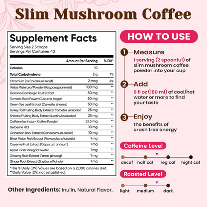 Venture Pal Mushroom Coffee, 12 Mushrooms, Focus & Digestion, 40 Servings | 12 Adaptogenic Mushrooms with Lion's Mane, Cordyceps, Reishi, Turkey Tail, Ashwagandha & Probiotics, Low Caffeine & Calories
