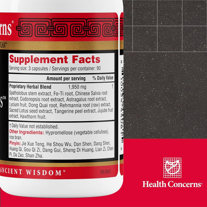 Health Concerns Marrow Plus – Bone Marrow & Blood Generation Herbal Supplement – Chinese Herbal Formula for Anemia, & Circulation Support – Astragus, Salvia, & Tangerine Extracts – 270 Capsules