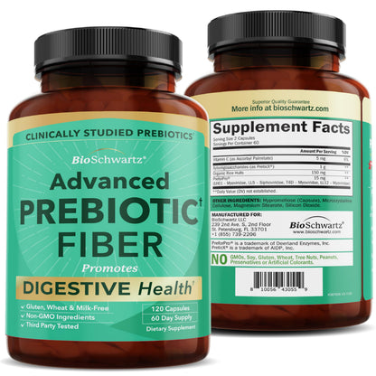 Advanced Prebiotic Fiber | Fast Acting Gut Health Supplement | 60 Capsules