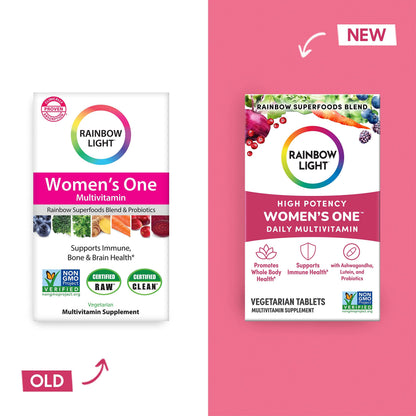 Rainbow Light Womens One High-Potency Daily Multivitamin, Womens Multivitamin Provide