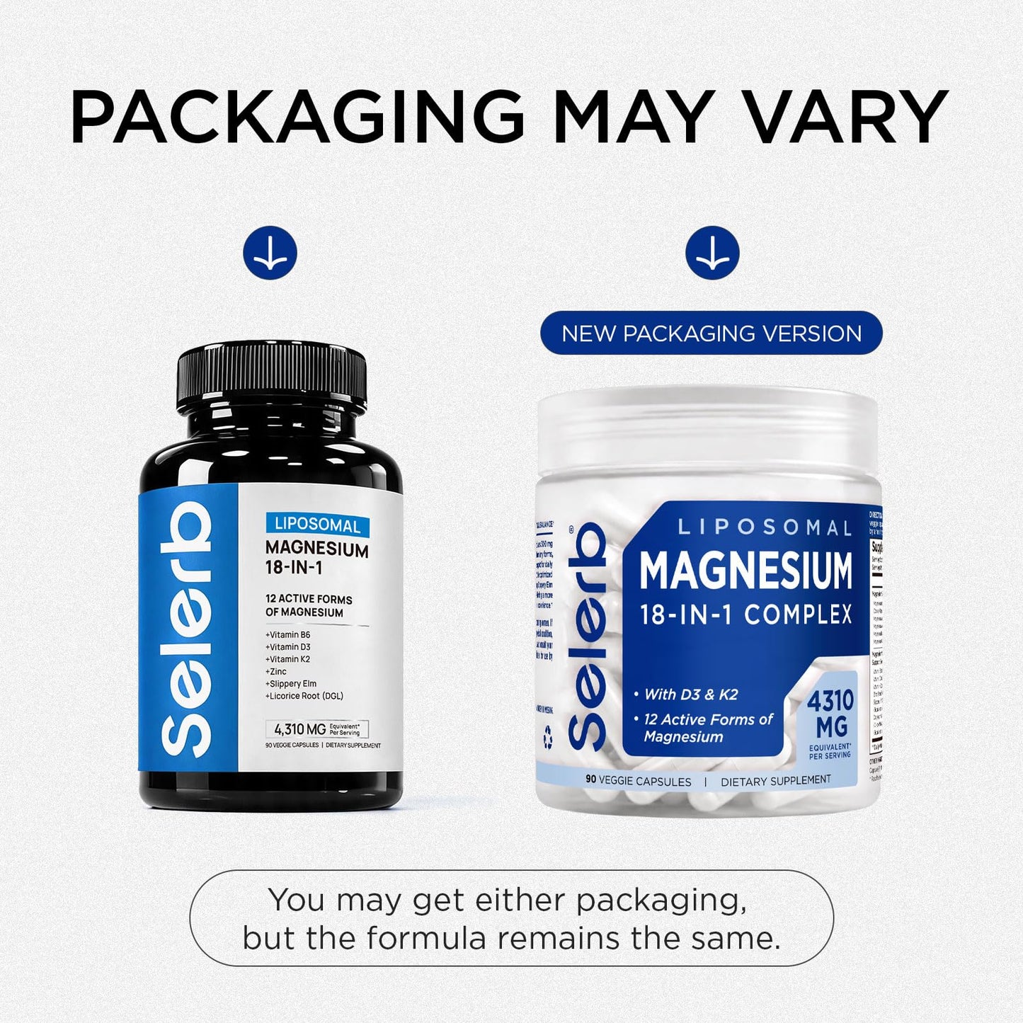 18 in 1 Magnesium Complex for Women and Men | Liposomal Magnesium Supplement with Glycinate, Citrate, Malate, Taurate, D3 & K2 | High Absorption for Muscle, Sleep, Bone, Nerve Support | 90 Capsules