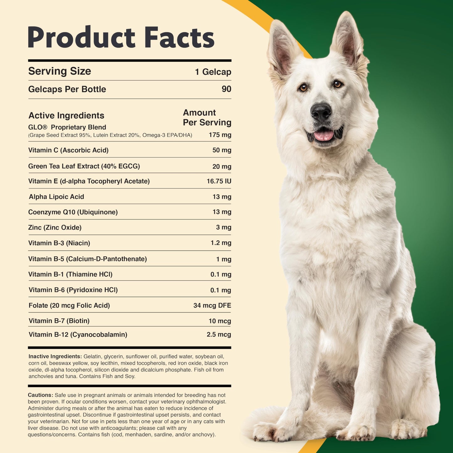 Vision Supplement for Medium to Large Dogs, 11+ lb, 90 Count | Veterinarian-Formulated Supplement Specifically Supports Eye Health; Unflavored & Easy to Give
