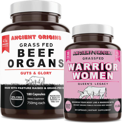 Ancient Origins Grass Fed Beef Organs and Women's Beef Organ Superfood