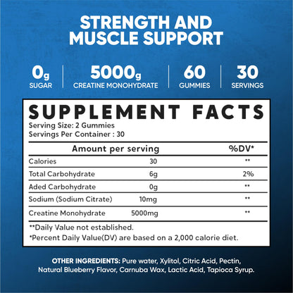THE HOLISTIC COMPANY High Strength Creatine Monohydrate Gummies - 5Grams