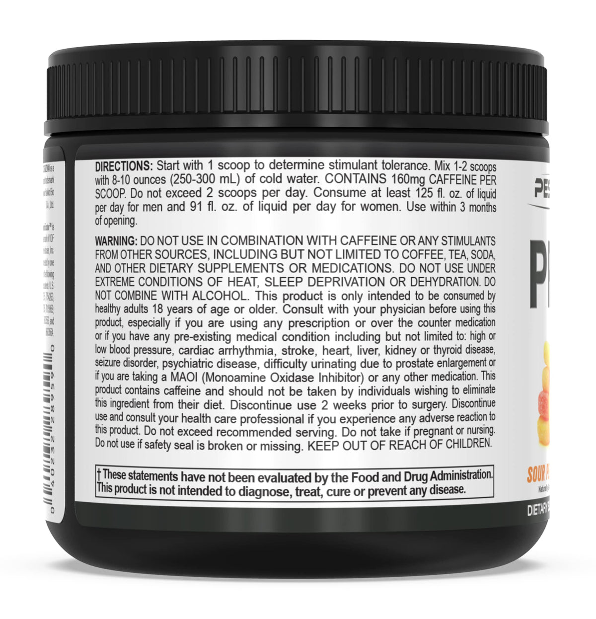 PEScience Prolific Pre Workout Powder, Sour Peach Candy, 40 Scoop, Energy Supplement