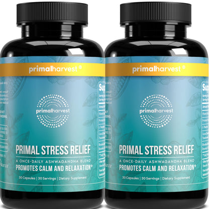 Primal Harvest Stress Relief – Daily Supplement, Gluten, Soy & Dairy Free