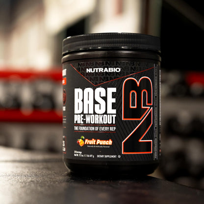 NutraBio Base Pre-Workout Powder 200mg Caffeine, Sustained Energy, Focus, Endurance, Pump, Sugar Free, Clean Preworkout for Men and Women - Beta Alanine, L-Tyrosine, 30 Servings - Lemon Lime