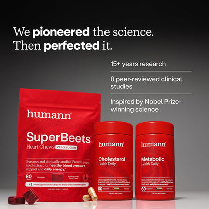 HumanN SuperBeets Heart Tablets Smooth Coat 500mg – Non-GMO Powder – Clinically Studied Antioxidants, 60 Count