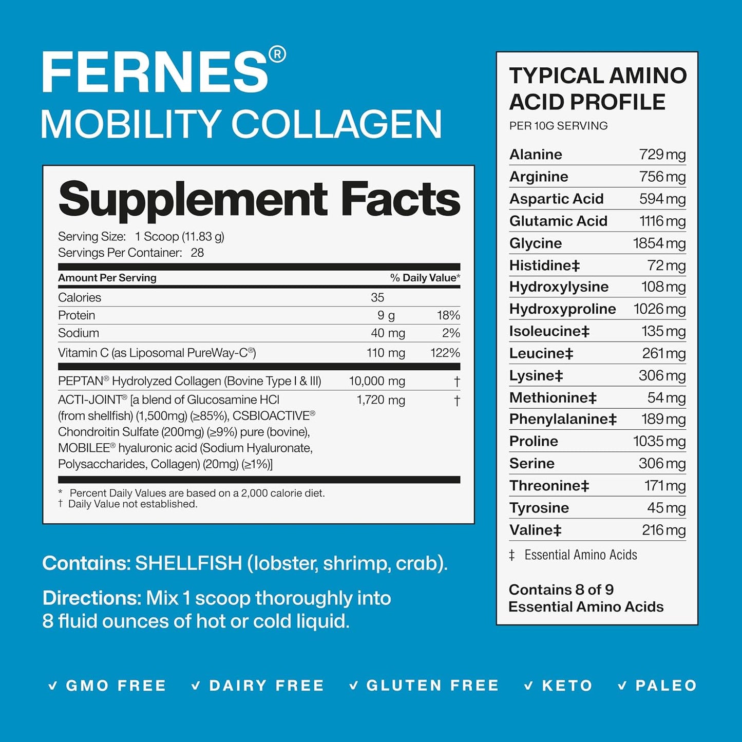 Mobility Collagen + Magnesium Glycinate 1250mg