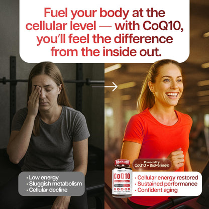 Benevolent Pure CoQ10 200mg Softgels with BioPerine® for Max Absorption, Ubiquinone Coenzyme Q10 Supplement for Heart Health, Energy Production, Healthy Aging & Antioxidant Support, 100 Softgels