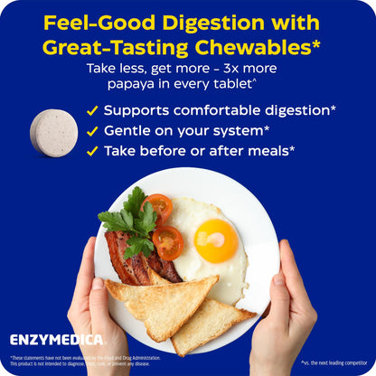 Enzymedica Papaya Gold - Papaya Enzymes Chewable - 120 Tablets