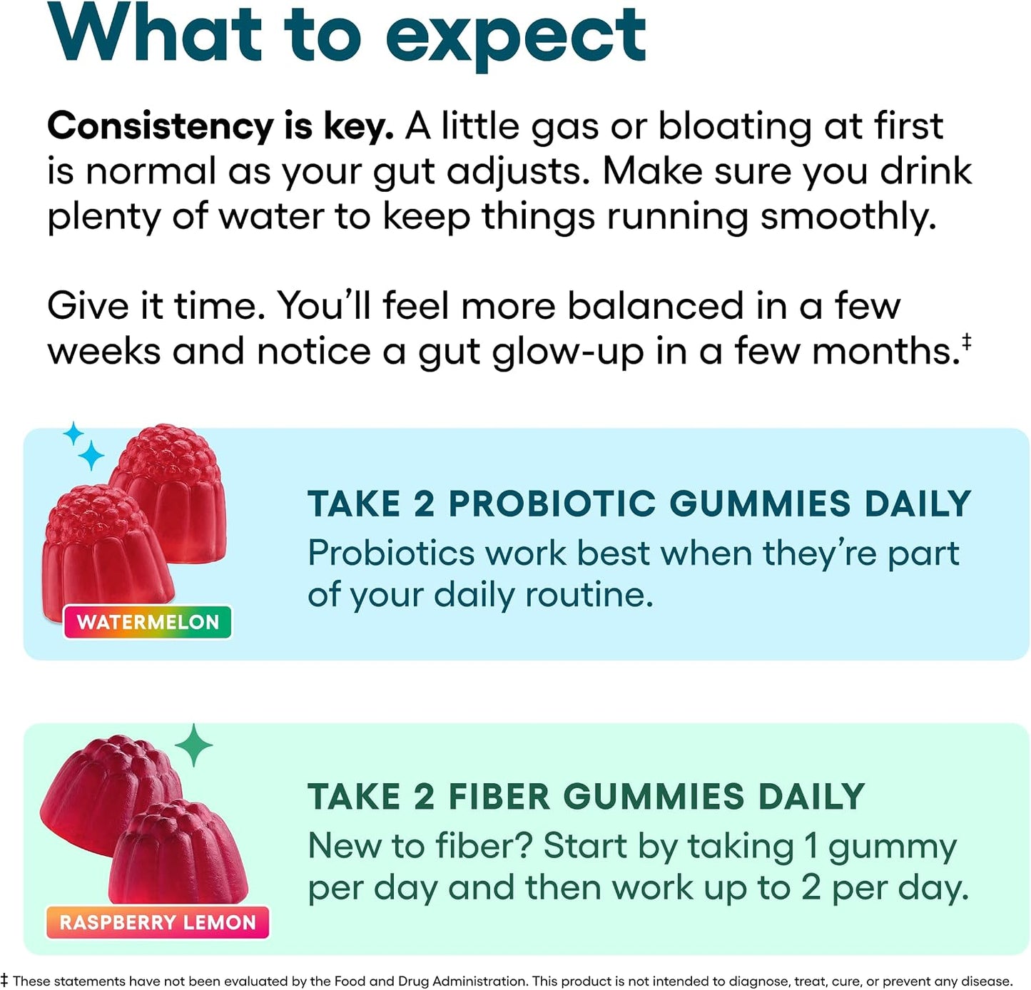 Physician's CHOICE Gut Gummy Bundle: Probiotic Gummies + Fiber Gummies - No Sugar Added & Vegan - Supports Digestive Health & Regularity for Women and Men