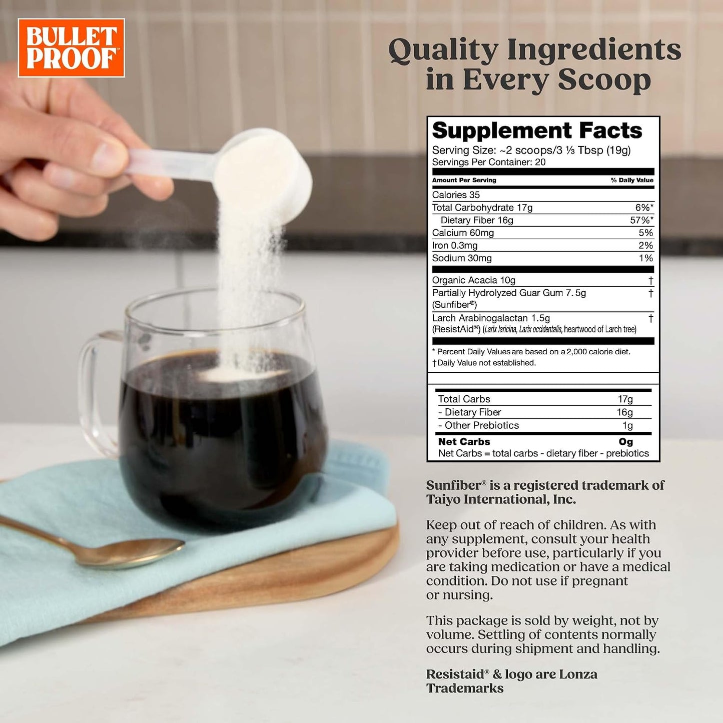 Bulletproof Duo Kit | Collagen Peptides Protein Powder for Skin, Bones and Joints — 18g Protein, 17.6 Oz & InnerFuel Prebiotic Fiber Powder for Gut, Gas Relief, Digestive Health and Immune Support