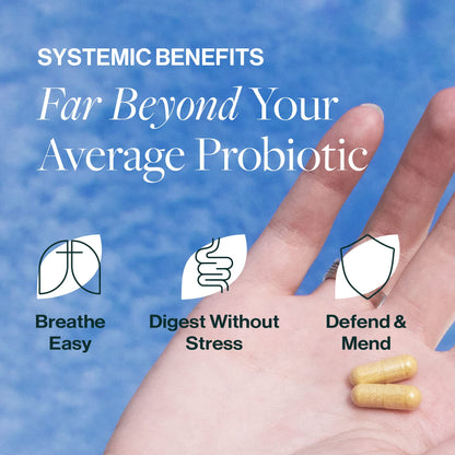 ResBiotic | resB Lung Support Supplement | Dr Formulated Probiotics with Turmeric & Holy