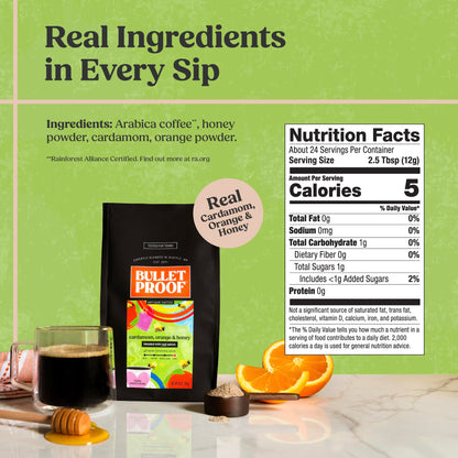 Bulletproof Cinnamon & Vanilla Flavored Ground Coffee, Medium Roast, 10 Oz, Clean Coffee Tested for Toxins, No Artificial Flavors, 100% Arabica Beans