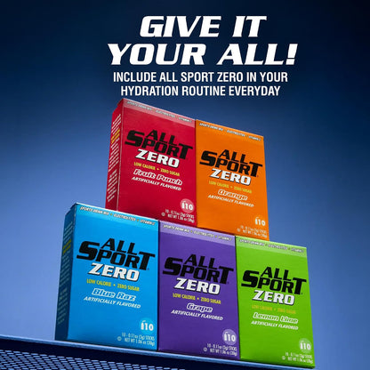 All Sport Zero Variety Powder Sticks, Sugar Free Electrolytes (Pack of 50)
