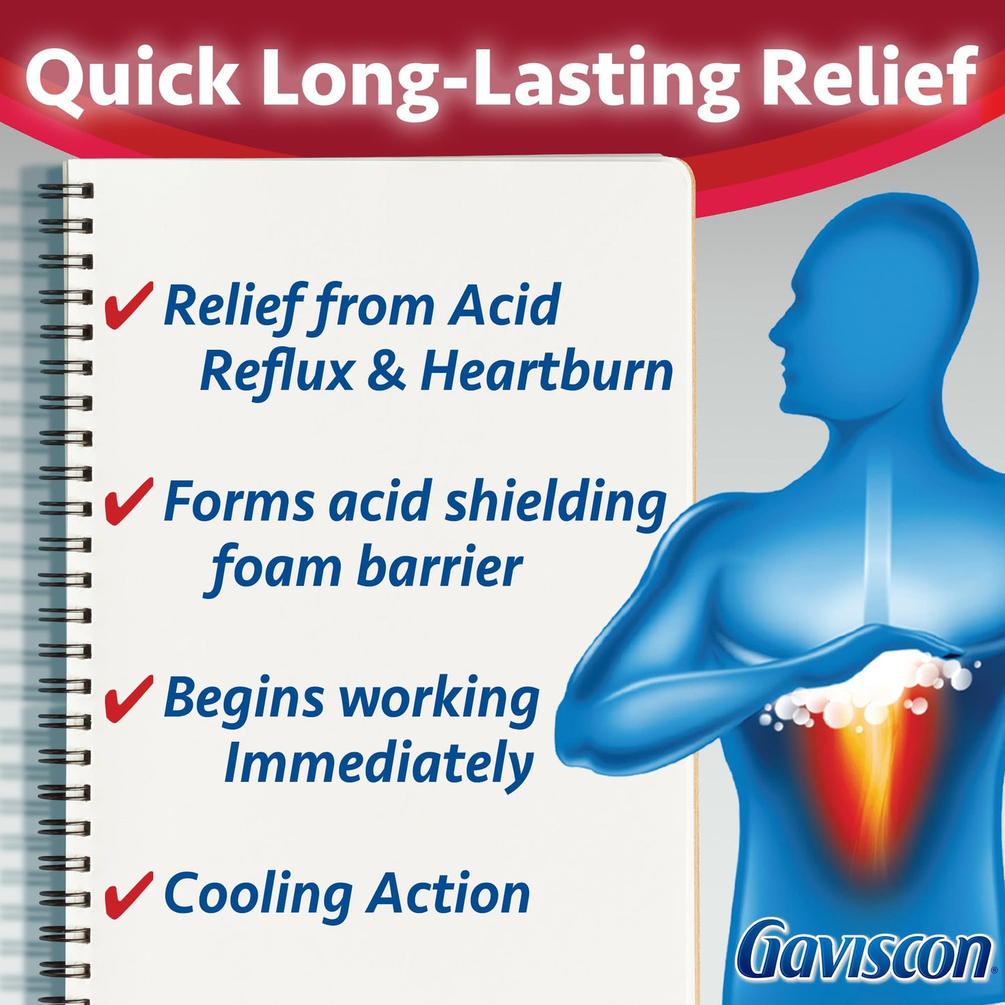 Gaviscon Extra Strength Fruit Antacid 60 Tablets