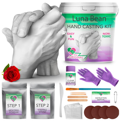 Luna Bean Hand Casting Kit - Unique Couples Gifts for Christmas, Anniversaries