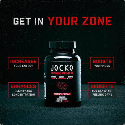 Jocko Fuel Brain Power - Nootropic Dietary Supplements for Memory & Focus wiht L Theanine, L Carnitine- Energy & Focus Supplement (90 Capsules)