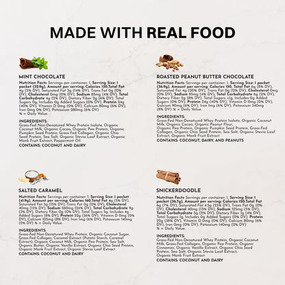 JUST INGREDIENTS Vanilla Bean Protein Powder – 20-Serving Blend with 100% Grass-Fed Whey & Organic Plant Proteins – Real Vanilla Bean & Cinnamon – Supports Muscle Recovery, Energy*