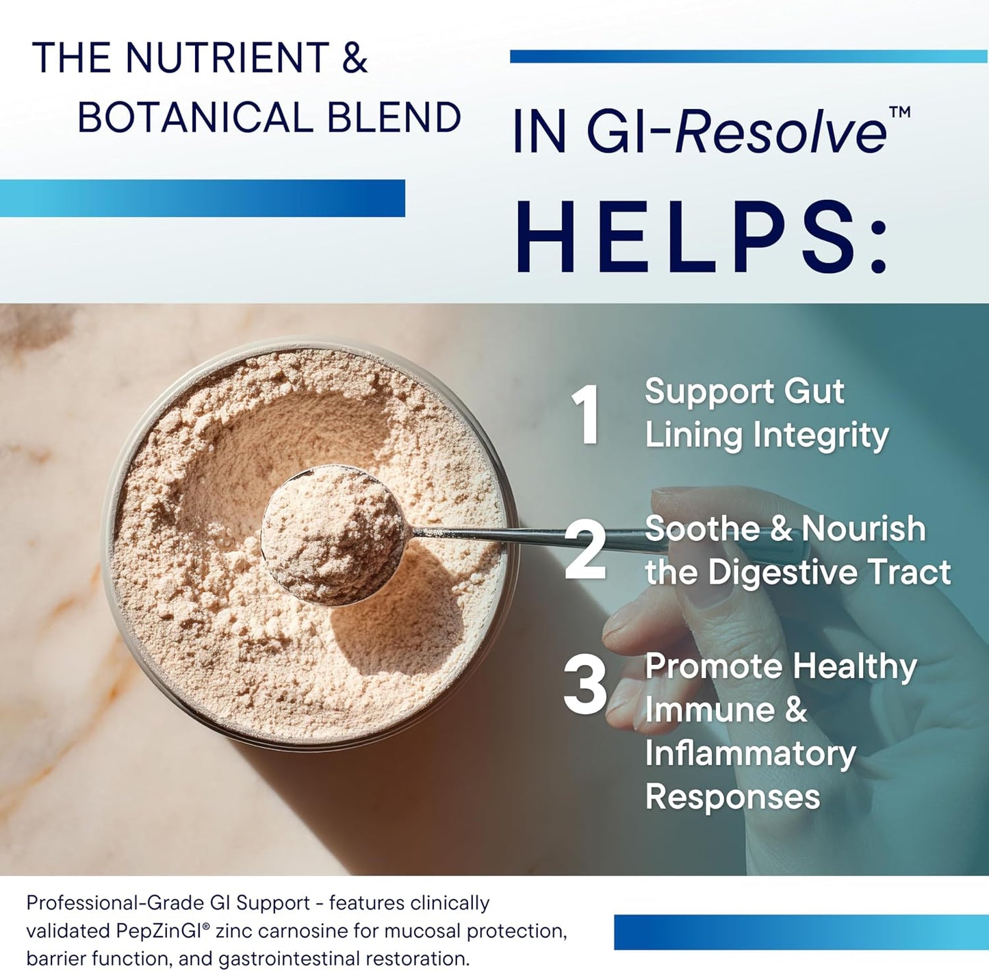 BIOTICS RESEARCH GI Resolve™ Advanced L-Glutamine Powder Formula for Gut Lining Support & Healing - Optimal Gastrointestinal Function - Premium 7-Ingredient with Zinc Carnosine & Botanicals- 6.7oz