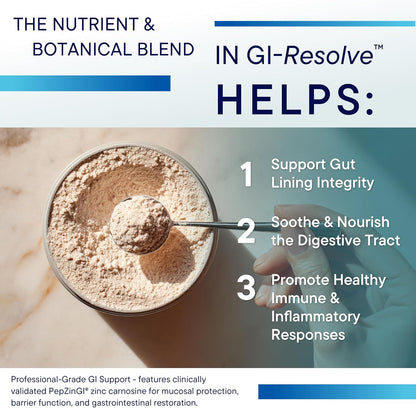 BIOTICS RESEARCH GI Resolve™ Advanced L-Glutamine Powder Formula for Gut Lining Support & Healing - Optimal Gastrointestinal Function - Premium 7-Ingredient with Zinc Carnosine & Botanicals- 6.7oz