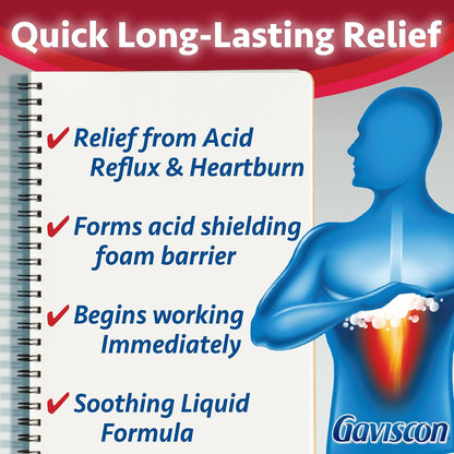 Gaviscon Heartburn Relief, Extra Strength Liquid Fruit 600 ml