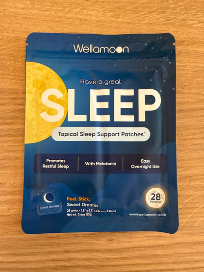 Wellamoon Original Sleep Patches for Adults Extra Strength | Easy-to-Apply Sleep Patch with Melatonin & Valerian | Relax & Wake Up Refreshed | Long-Lasting Night Comfort for Men & Women | 28 Patches