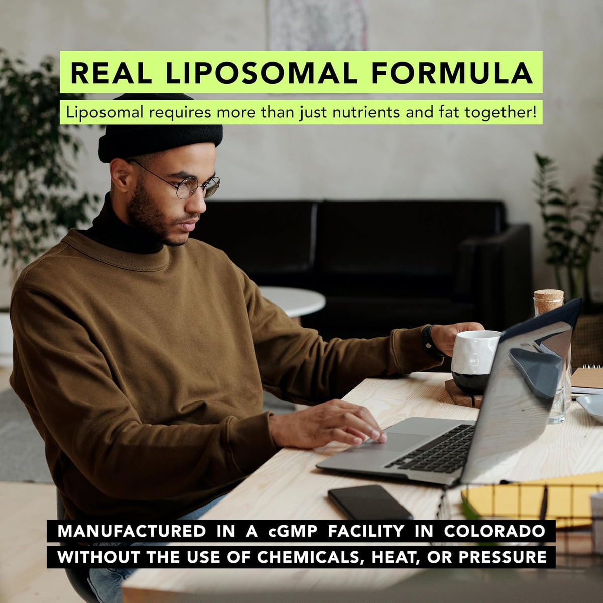 AMANDEAN Liposomal Glutathione 500mg Supplement, Liquid, Setria