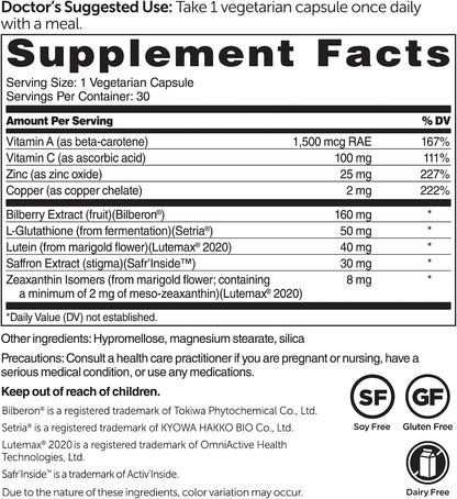 Dr. Whitaker's Vision Essentials Ultra w/Lutein for Macula & Retina Health