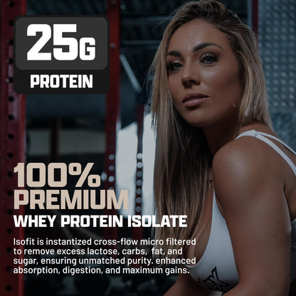 Nutrex Research IsoFit Whey Protein Powder Instantized 100% Whey Protein Isolate (30 Servings (Pack of 1), Vanilla Bean Ice Cream)