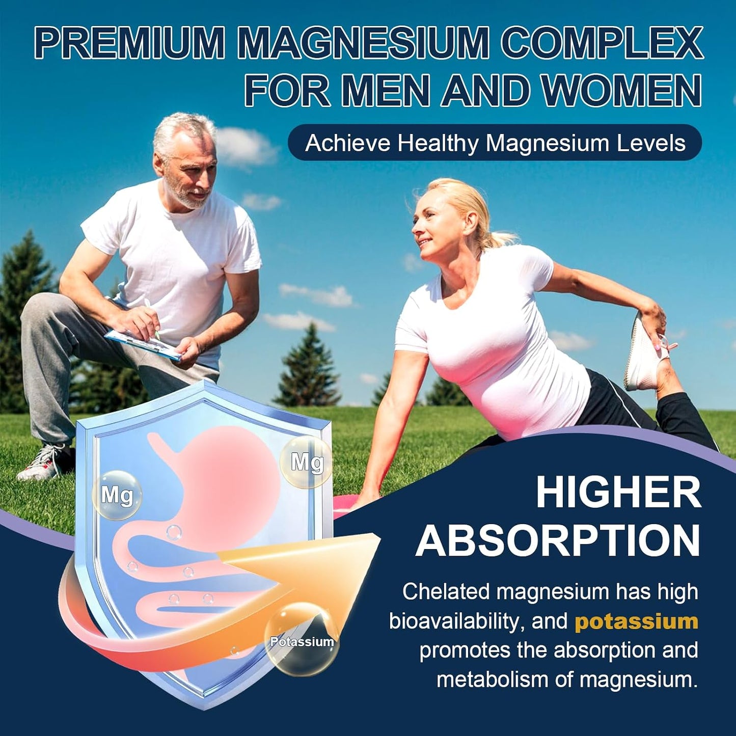 NATURE TARGET Magnesium Powder Supplement for Women & Men, 100 Servings | Magnesium Complex With L-Theanine And Vitamin B6 For Muscle, Heart And Brain Support; Vegan, Sugar-Free, Lemon-Orange Flavor