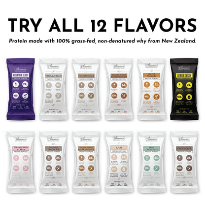 JUST INGREDIENTS Vanilla Bean Protein Powder – 20-Serving Blend with 100% Grass-Fed Whey & Organic Plant Proteins – Real Vanilla Bean & Cinnamon – Supports Muscle Recovery, Energy*
