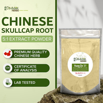 Organic Scutellaria Baicalensis Extract 5:1 (Chinese Skullcap) Potent Huang Qin for Immune Defense, Inflammation Support & Lung Health- Doctor Verified (4oz)