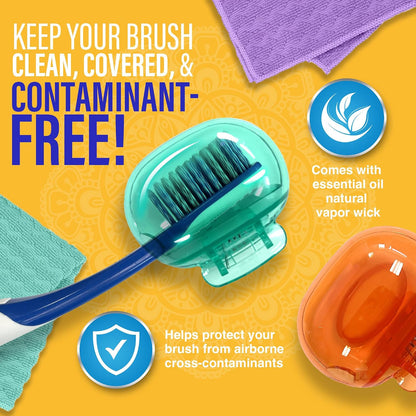 GuruNanda Brush Pods Manual & Electric Toothbrush Covers, 6 ct