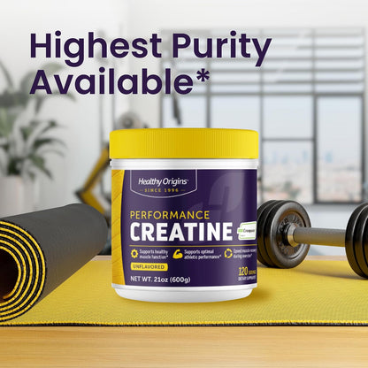 Healthy Origins Creatine Monohydrate Creapure Powder, 600g