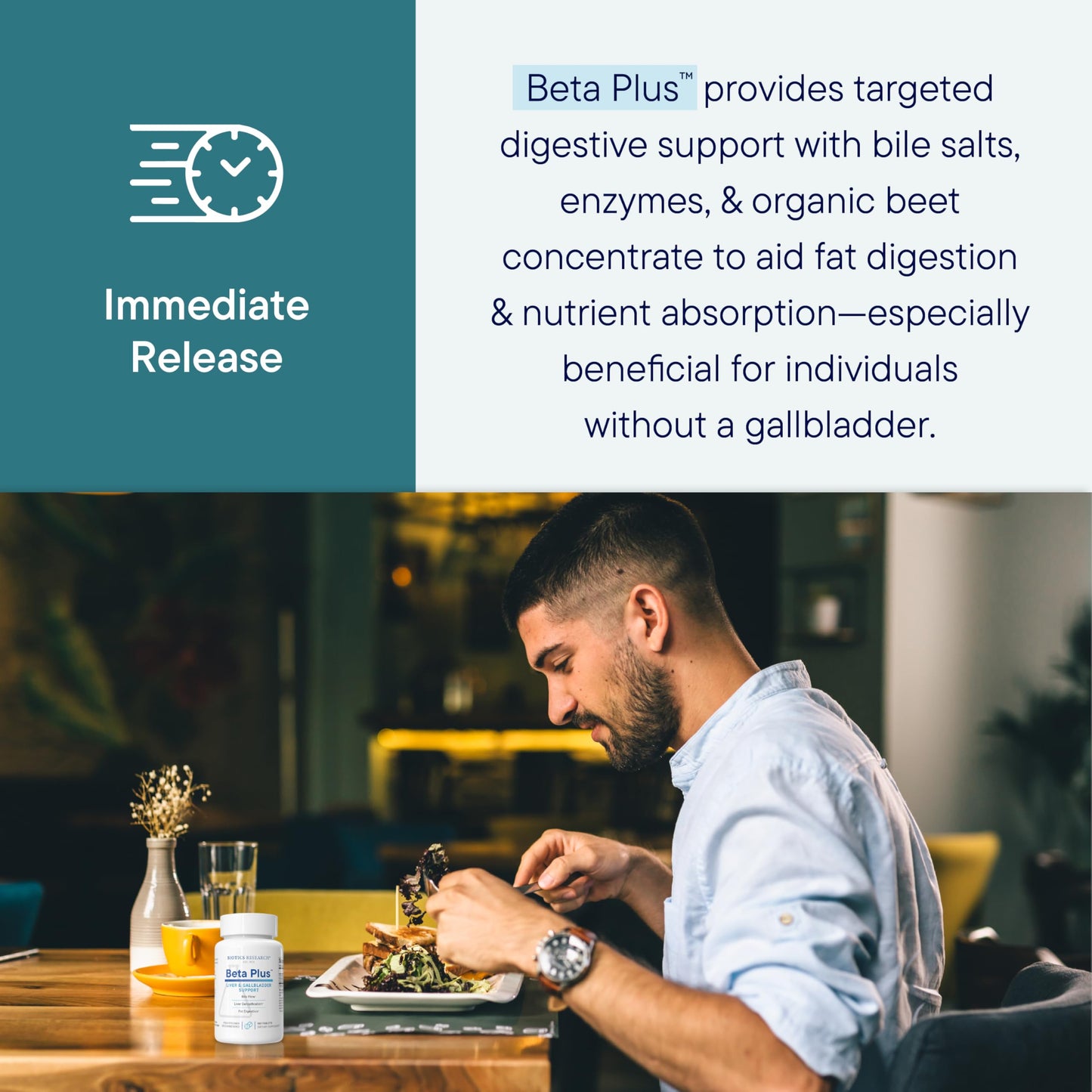 Biotics Research Beta-Plus™ Nutritional Ox Bile Salts Digestive Enzymes Supplement for Bile Production for No Gallbladder-Supports Overall Liver Function, Aids Fat Digestion, Supplies Betaine 90 Tabs