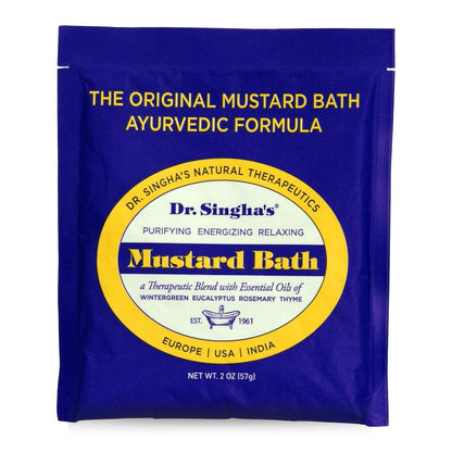 Dr. Singha's Mustard Bath Soak – Aromatherapy Bath Salts with Mustard Seed & Essential Oils for Muscle Relaxation, Stress Relief & Soothing – Epsom Salt Alternative, 16 oz