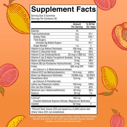 MaryRuth's Multivitamin + Hair Growth Gummies | with Lustriva® | Biotin 10000mcg | B Vitamins | Formulated for Thicker Hair, Wrinkles, Fine Lines, Skin Care | Ages 18+ | 30 Servings