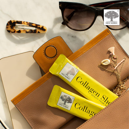 New Nordic Collagen Shot High-Absorbency Premium Liquid Daily Sachets - 15x Hydrolysed Shots - Freshwater Marine Collagen