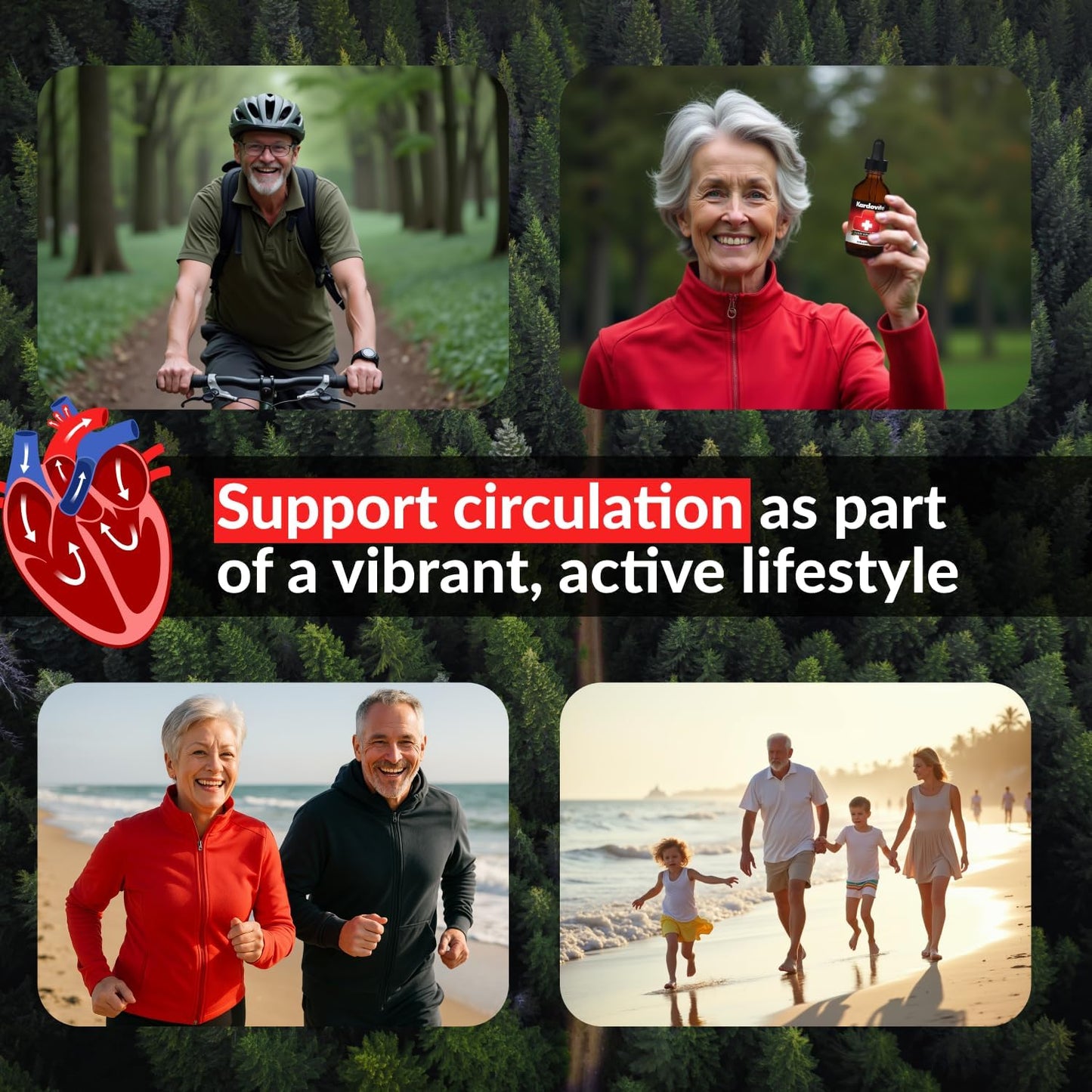 Herbal Circulation Support Drops 100ml | Supports Circulatory Wellness with Hawthorn, Garlic, Ginkgo, Cayenne, Milk Thistle, Bilberry & Valerian | Supports Vitality & Daily Wellness