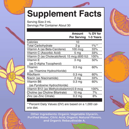MARYRUTH'S Organics Multivitamin & Multimineral with Iron for Toddlers | USDA Organic | Sugar Free | Multivitamin Liquid Drops for Kids Ages 1-3 | Immune Support | Vegan | Non-GMO | 2 Fl Oz
