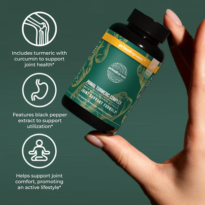 Primal Harvest Turmeric Complex - Daily Vegan Supplement, Gluten Free