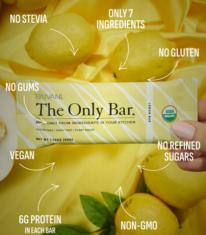 Truvani Plant Based Snack Bars | Variety | 12 Pack | Vegan | 5-8g Protein | USDA Organic and Vegan | Dairy, Soy, and Gluten Free | Individually Wrapped