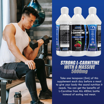 Parker Naturals L-Carnitine 5000 Mg Premium Dietary Supplement Liquid - 16 Oz All Natural
