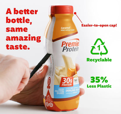 Premier Liquid Protein Shake, Caramel, 30g Protein, 1g Sugar, 24 Vitamins & Minerals